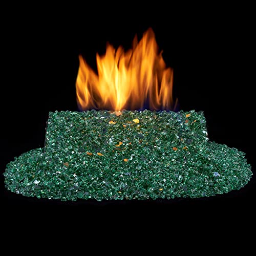 Duluth Forge 14REMGM 1/4 in. Premium Reflective Emerald Fire Glass-10 lb, Small