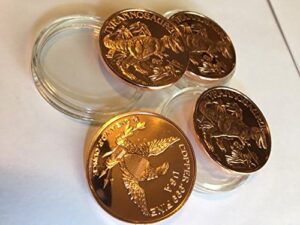 t-rex 1 ounce copper coins four pack