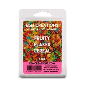 fruity flakes cereal - scented all natural soy wax melts - 6 cube clamshell 3.2oz highly scented!