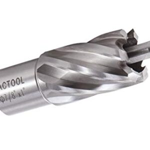 ACTOOL 7/8" Diameter × 1" Depth of Cut HSS ANNULAR Cutter with 3/4'' Weldon Shank