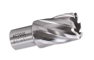 actool 1" diameter × 1" depth of cut hss annular cutter with 3/4'' weldon shank