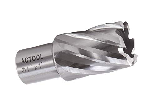 ACTOOL 1" Diameter × 1" Depth of Cut HSS ANNULAR Cutter with 3/4'' Weldon Shank