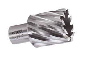 actool 1-5/16" diameter × 1" depth of cut hss annular cutter with 3/4'' weldon shank