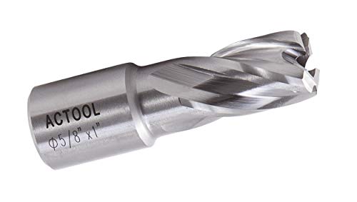 ACTOOL 5/8" Diameter × 1" Depth of Cut HSS ANNULAR Cutter with 3/4'' Weldon Shank