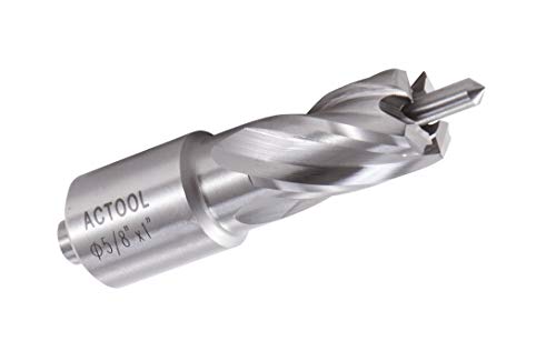 ACTOOL 5/8" Diameter × 1" Depth of Cut HSS ANNULAR Cutter with 3/4'' Weldon Shank