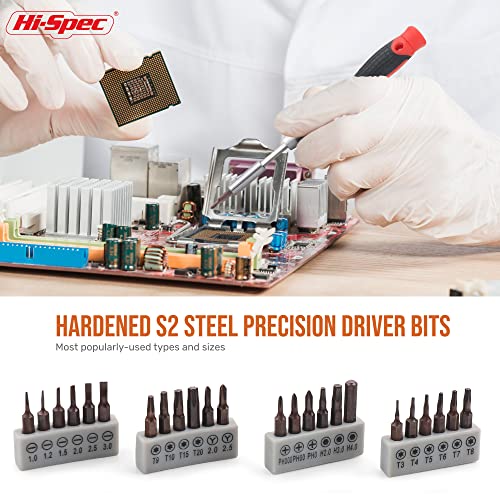 Hi-Spec 38pc Electronics Repair & Opening Tool Kit Set for Laptops, Phones, Devices, Computer & Gaming Accessories. Precision Small Screwdrivers with Pry Tools
