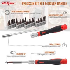 Hi-Spec 38pc Electronics Repair & Opening Tool Kit Set for Laptops, Phones, Devices, Computer & Gaming Accessories. Precision Small Screwdrivers with Pry Tools