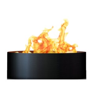 pd metals steel campfire fire ring solid design - unpainted - large 48 d x 12 h