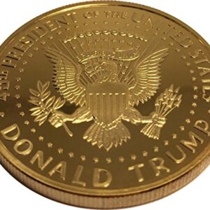 Donald Trump Gold Coin, Gold Plated Collectable Coin and Case Included, 45th President, Certificate of Authenticity Official