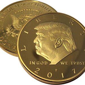 Donald Trump Gold Coin, Gold Plated Collectable Coin and Case Included, 45th President, Certificate of Authenticity Official