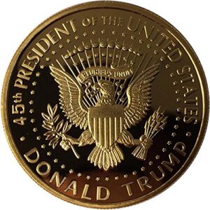 Donald Trump Gold Coin, Gold Plated Collectable Coin and Case Included, 45th President, Certificate of Authenticity Official