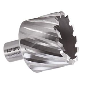 ACTOOL 1-15/16" Diameter × 1" Depth of Cut HSS ANNULAR Cutter with 3/4'' Weldon Shank