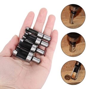 Eagles 8pcs 5/8" 1/2" 3/8" 1/4" Carbon Steel Wood Plug Cutter Set, Roundwood Wood Plug bits Tenon Drill Bit, Taper Claw Type Wood Plug Cutter Drill Bits