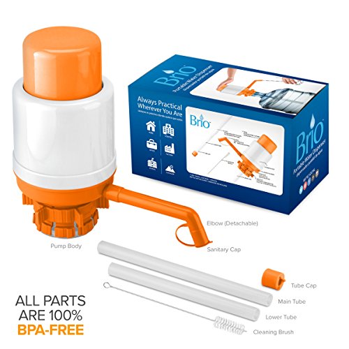 Brio Universal Manual Drinking Water Pump (Orange)