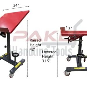 Tilting Work Stand, 300lbs Capacity, Steel, 24x24", 31.5 to 42" Height, 30 Degree Tilting Work Table/Tilting Stand Pake Handling Tools