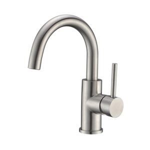 crea bar sink faucet, bathroom kitchen faucet brushed nickel pre wet small mini kitchen bath utility marine faucet single hole stainless steel farmhouse vanity lavatory faucets outdoor