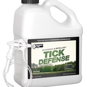 Exterminators Choice Tick Defense Spray - 1 Gallon Size with A Spray Nozzle - Non-Toxic Tick Repellent - Quick Pest Control - Keeps Ticks Away - Ideal for Outdoor Patio - Effective Yard Spray