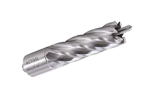 ACTOOL 3/4" Diameter × 2" Depth of Cut HSS ANNULAR Cutter with 3/4'' Weldon Shank