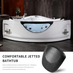 Corner Whirlpool Tub,Empava 2 Person Whirlpool Bathtub,Corner Jetted Bathtub with Heater,Corner Jetted Tub with Light,Spa Bath tub with 10 Jets,Hydro Massage Tub with Chromatherapy,LED Control Panel