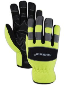 magid mech106xl handmaster mech106 high-visibility mechanics gloves, full finger, x-large, hi/vis yellow