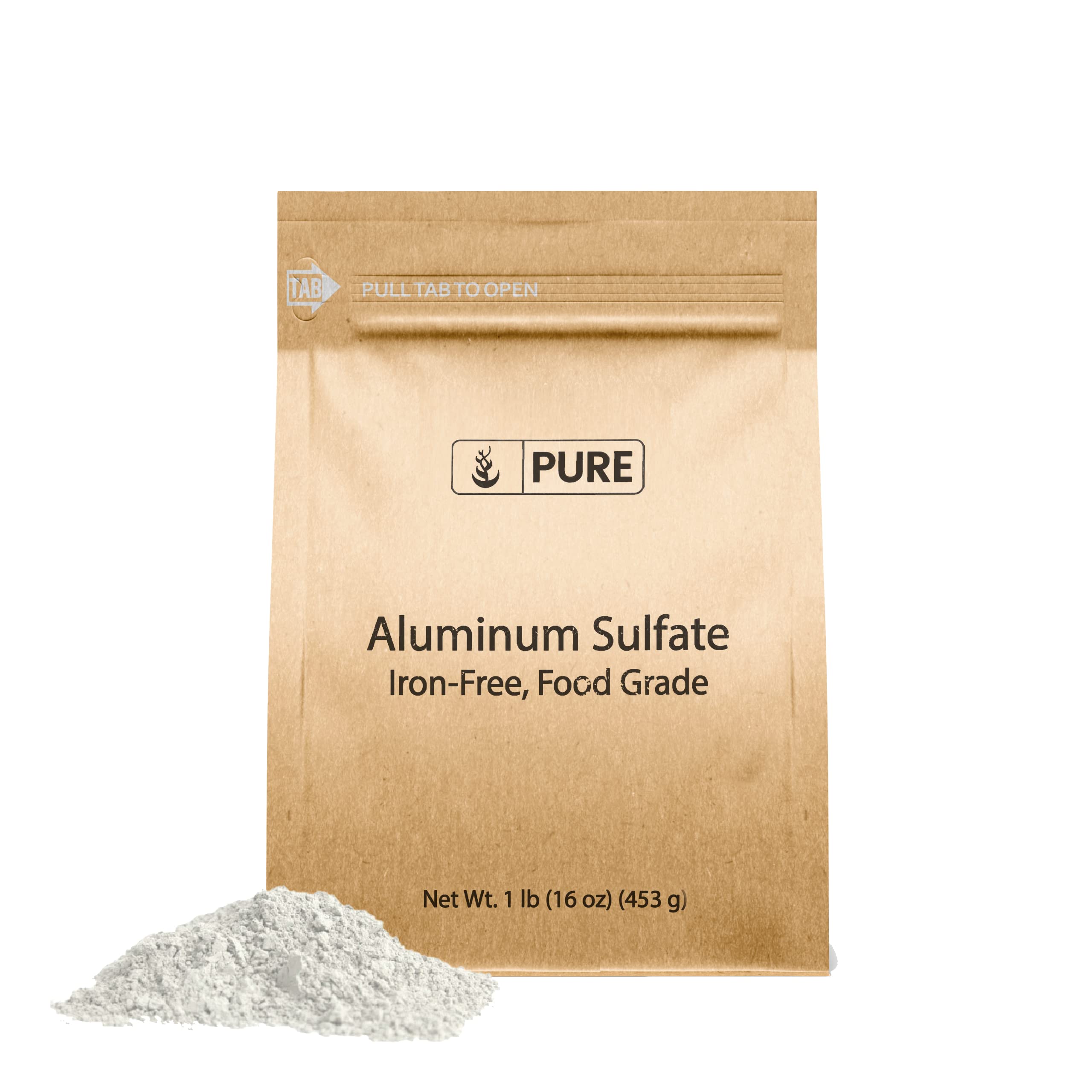 Pure Original Ingredients Aluminum Sulfate (2 lb) Food Grade, Iron Free, Soil Additive