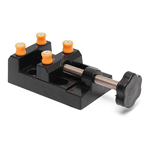 Yakamoz Universal Mini Drill Press Vise Clamp Table Bench Vice for Jewelry Walnut Nuclear Watch Repairing Clip On DIY Sculpture Craft Carving Bed Tool