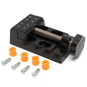 Yakamoz Universal Mini Drill Press Vise Clamp Table Bench Vice for Jewelry Walnut Nuclear Watch Repairing Clip On DIY Sculpture Craft Carving Bed Tool