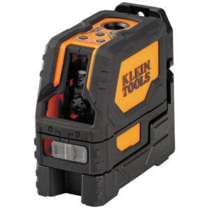 klein tools 93lcls laser level, self leveling, cross line level with plumb spot and magnetic mounting clamp