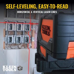 Klein Tools 93LCLS Laser Level, Self Leveling, Cross Line Level with Plumb Spot and Magnetic Mounting Clamp
