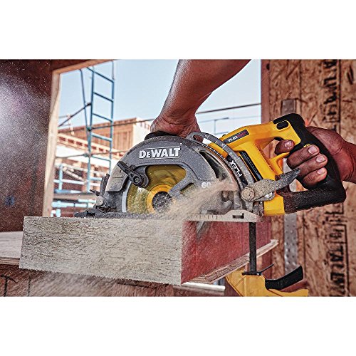 DEWALT FLEXVOLT 60V MAX* Circular Saw Kit, 7-1/4-Inch, Worm Style, 9.0Ah Battery (DCS577X1)