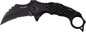 tac force tf-945bk spring assist folding knife with karambit blade, black