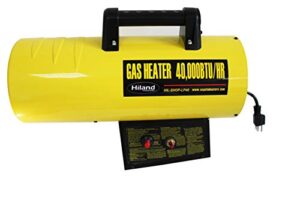 hiland bga1601-40k hil-shop-lp40 propane 40,000 btu forced air warehouse/shop heater w/stand, yellow