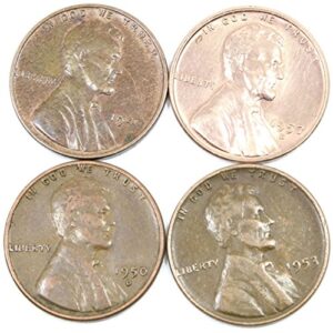 1940 various mint marks 1940 p 1950 d 1953 p 1957 d lincoln wheat pennies fair