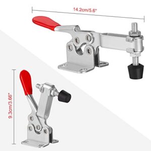 Accessbuy Toggle Clamp Hold Down Clamp 220Lbs Holding Capacity Antislip Horizontal Quick Release Toggle Clamp 4 Pack