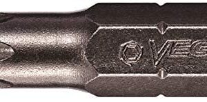 VEGA T25 TORX Security Bits. Professional Grade ¼ Inch Hex Shank TORX T-25 S2 Steel 1" Security Bits. 125TT25A-4 (Pack of 4)