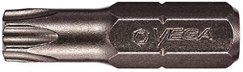 VEGA T25 TORX Security Bits. Professional Grade ¼ Inch Hex Shank TORX T-25 S2 Steel 1" Security Bits. 125TT25A-4 (Pack of 4)