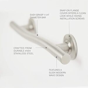 Seachrome 24 inch Bathroom Wave Grab Bar Satin Finish