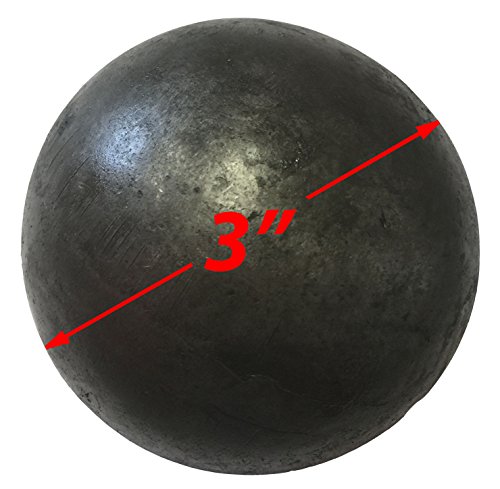 Hollow 3" steel ball weldable DIY project component (5-pack)