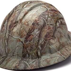 Pyramex Ridgeline Full Brim Hard Hat, 4-Point Ratchet Suspension, Matte Camo Pattern