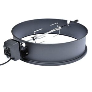 pugmiia onlyfire brk-6025 enamelled rotisserie ring kit fits weber 57cm charcoal kettle grill with electric motor for uk fits most others 57 cm kettle bbq