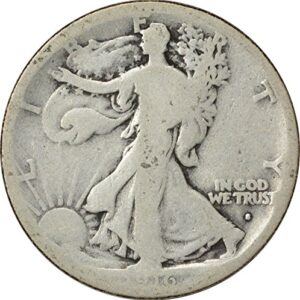 1916-s walking liberty half dollar, ag, uncertified