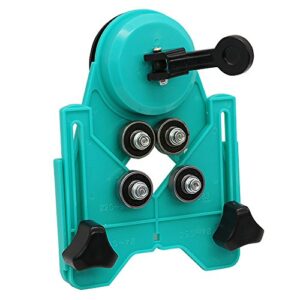 drill bit hole saw guide - 1/4"- 3-1/4" adjustable tile hole cutter centering locator holder jig fixture with vacuum suction base for ceramic, tile, glass, marble, porcelain