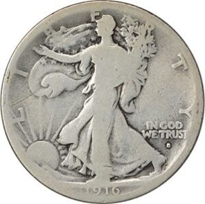 1916-d walking liberty half dollar g uncertified