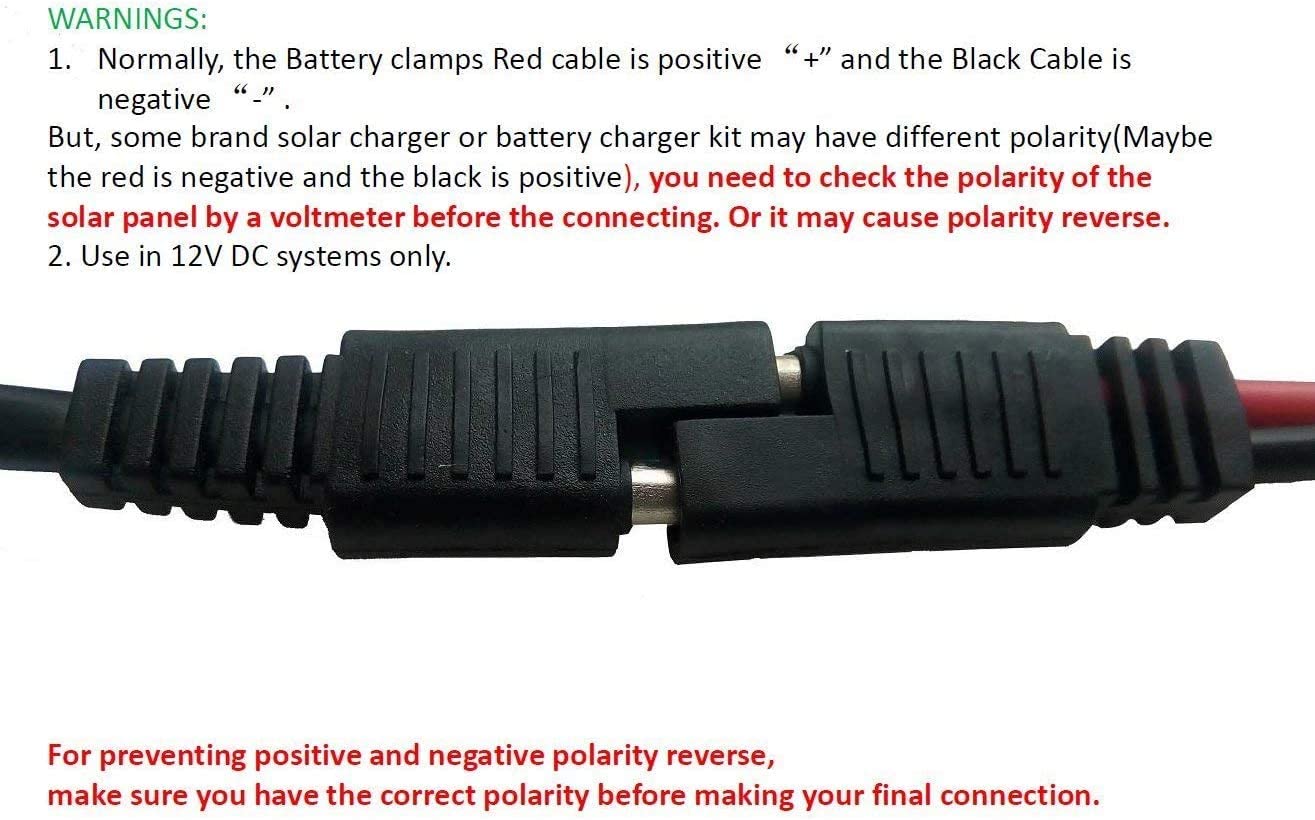 Sunway Solar Battery Charger SAE Adapters Connector,Solar Panel Combiner 3 to 1 Extension Wire for Expanding Solar Panel Battery Charger & Maintainer to One 12 Volt Battery