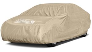 coleman premium executive car cover - indoor-outdoor cover waterproof/dustproof/scratch resistant/uv protection for vehicles up to 210" inches