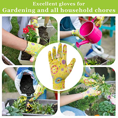 PROMEDIX P Gardening Gloves for Women 3 Pairs,Stretchy Gardening Gloves