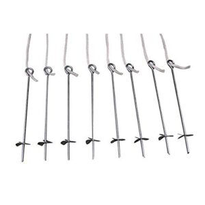 impact 15-inch spike and rope auger anchor kit to secure pop up carport canopy, set of 8