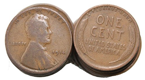 1910-1919 Roll of 50 Wheat Cents