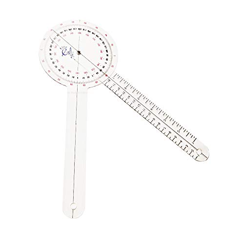 EMI EGM-650 5 Piece Physical Therapy Set - Goniometer 12 inch, 8 inch, 6 inch, Taylor Hammer, & Tape Measure