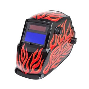 lincoln electric auto-darkening welding helmet with grind mode- red steel, model number k3446-1